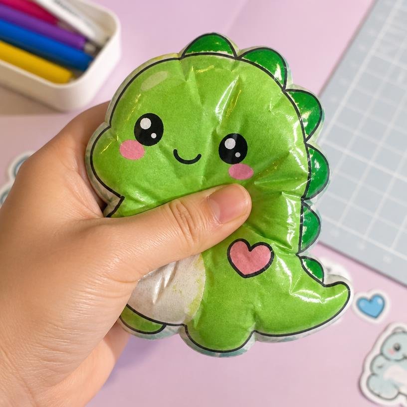 Paper Squishy artesanal — Dinossauros